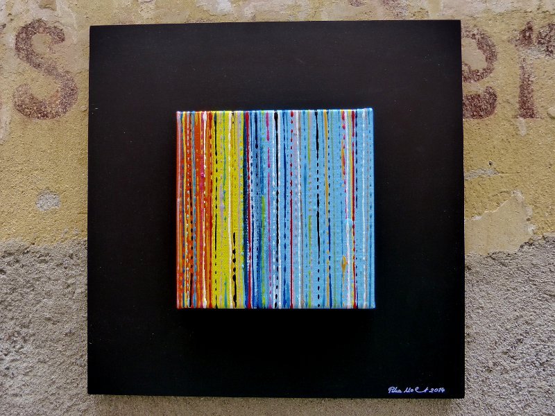 coloured lines 5 2014  15x15 Acryl-Lack auf LW